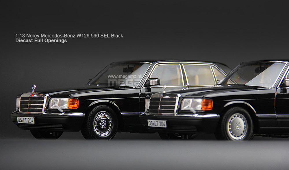 Mercedes-Benz 560 SEL 1989 Black 1/18 Norev 183793