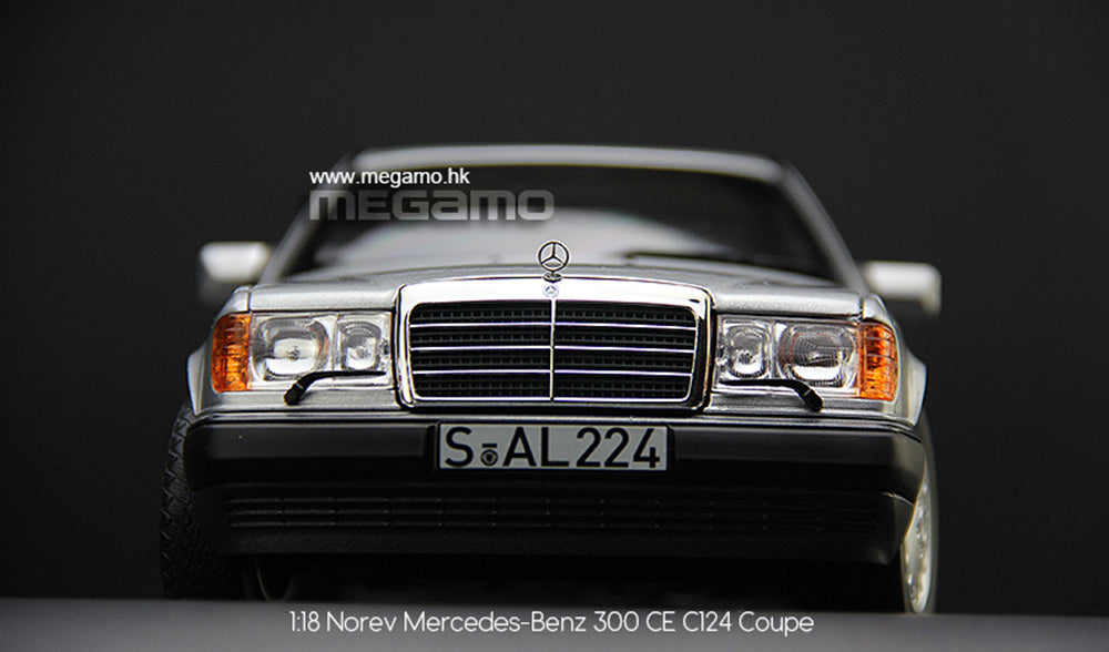 1/18 Norev Mercedes-Benz 300 CE 1990 Silver C124 Coupe Diecast Full Op –  MEGAMO