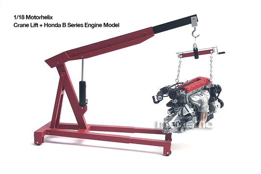 Free Shipping 1/18 MH Motorhelix JDM Engine Model Honda Type R EK9 + Crane Lift