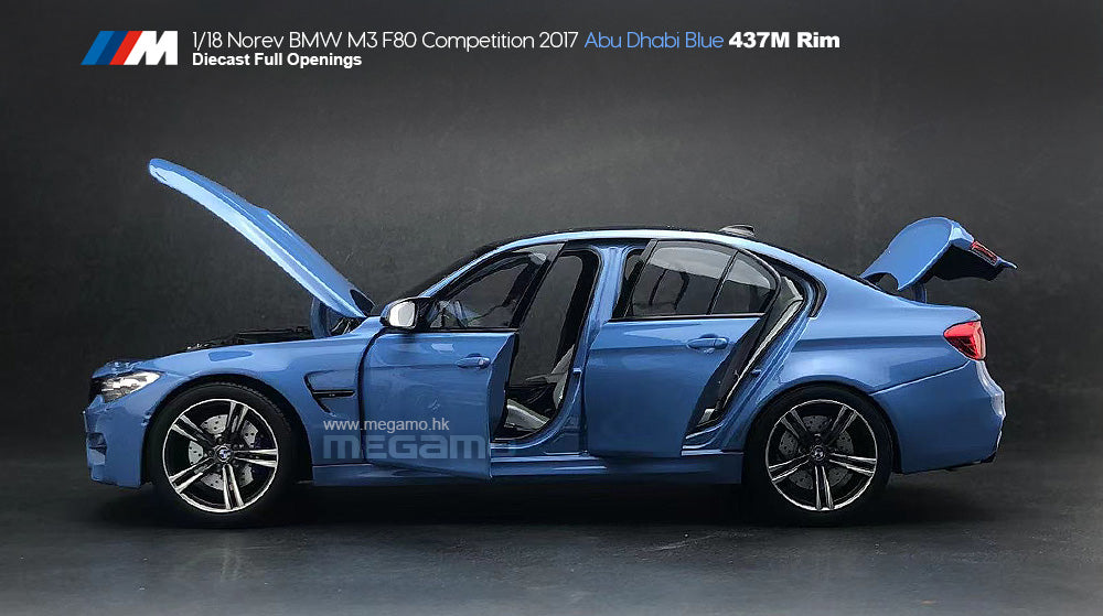 1/18 NOREV BMW F80 M3 Sedan 2017 Competition Yas Marina Blue w/ 437M W –  MEGAMO