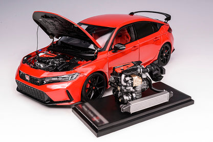 1/18 Pre Order Motorhelix Honda Civic Type-R FL5 2023 Red Black Blue Ltd 699 Pcs JDM Diecast Full Open