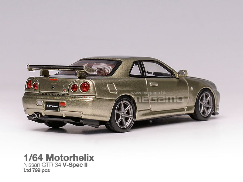 Pre Order Free Shipping 1/64 Motorhelix Nissan Skyline GT-R R34 V-Spec –  MEGAMO