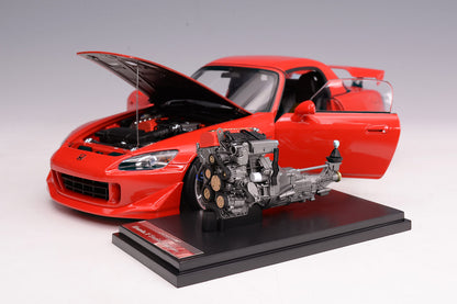 Pre Order 1/18 Motorhelix Honda S2000 Type-S AP2 2007 JDM Diecast Full Open with Engine Model