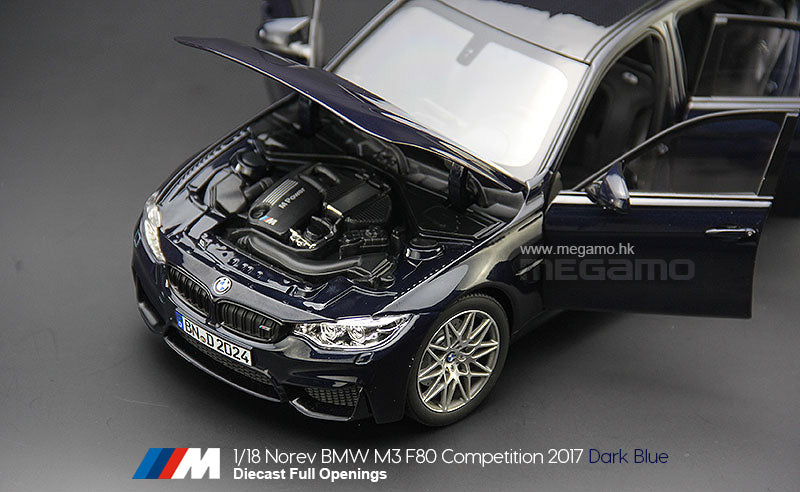 1/18 NOREV BMW F80 M3 Sedan 2017 Competition Yas Marina Blue w/ 437M W