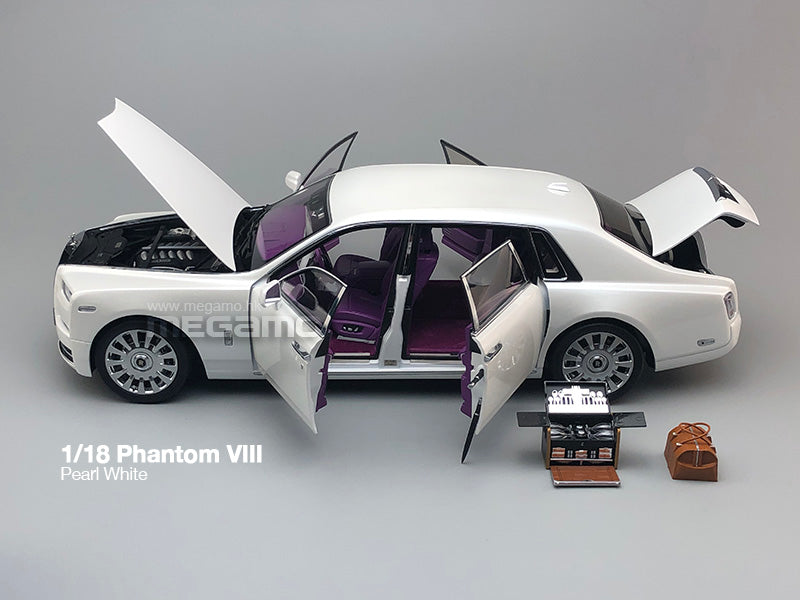1/18 Rolls Royce Phantom VIII 8th 2018-2023 White Diecast Full Open Ltd 299 Pcs