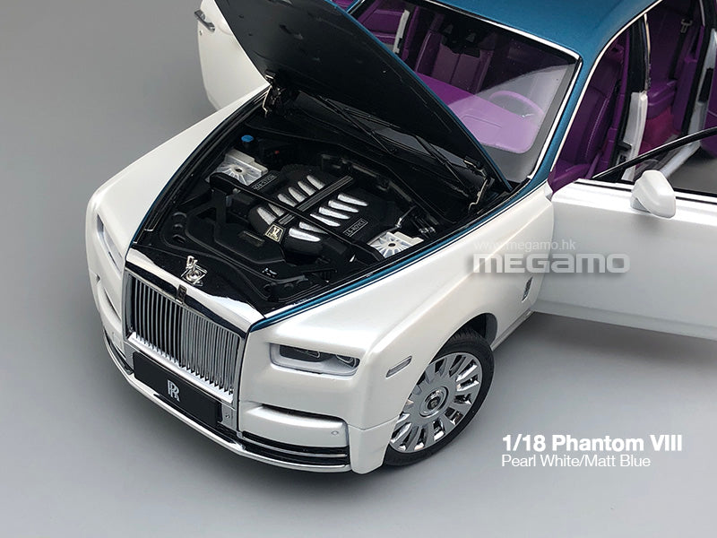 1/18 Rolls Royce Phantom VIII 8th 2018-2023 White Diecast Full Open Ltd 299 Pcs