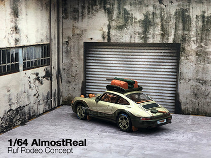 1/64 Almost Real RUF 911 Rodeo Concept + Tiny HINO 300 Flatbed Truck