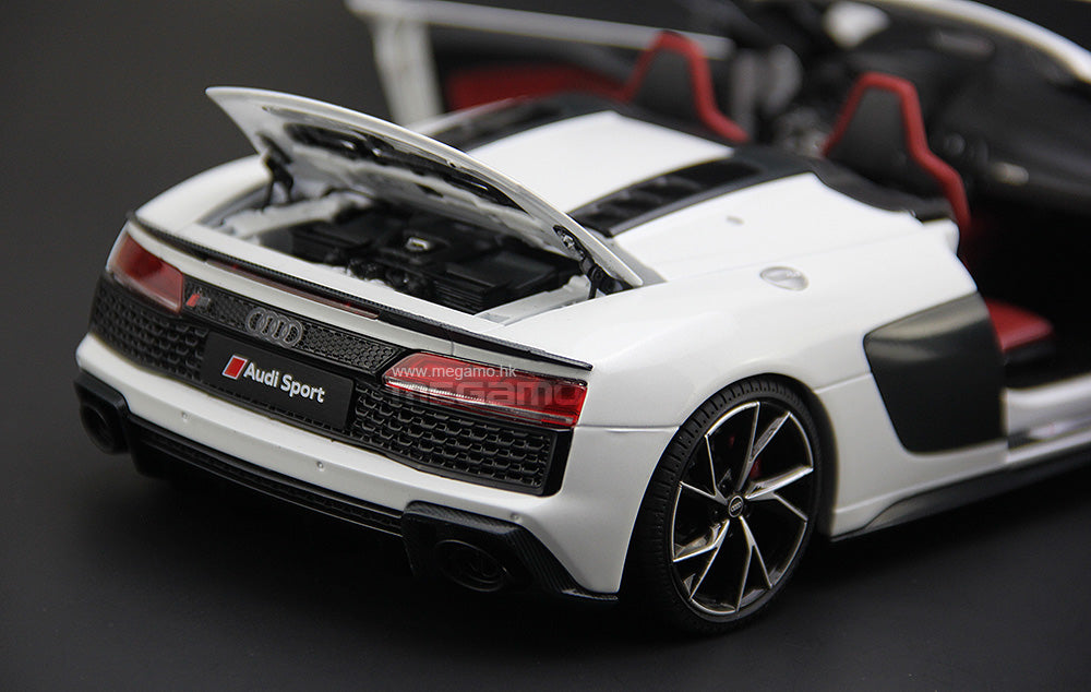 1/18 Kengfai AUDI R8 Spyder Coupe 2021 White Silver Nardo Grey Blue Black  Diecast Full Open