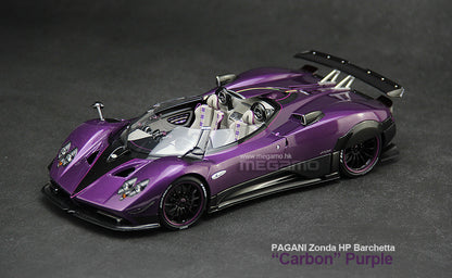 1/18 LCD Pagani Zonda HP Barchetta Purple Diecast Full Open