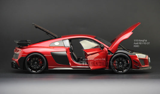 1/18 Kengfai AUDI R8 GT Matte Suzuka Grey Red Green Diecast Full Open