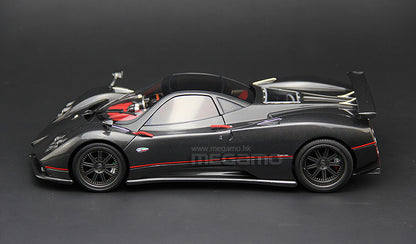 1/18 Almost Real AR+ Pagani Zonda F 2005 Gloss Carbon Black with Red Stripe Diecast Full Open Ltd 1008 Pcs