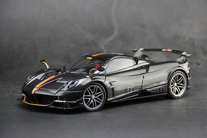 1/18 LCD Pagani Huayra Roadster BC Carbon Black Diecast Full Openings