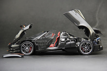 1/18 LCD Pagani Huayra Roadster BC Carbon Black Diecast Full Openings