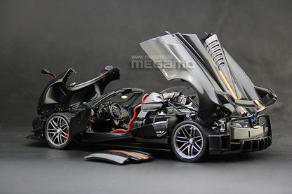 1/18 LCD Pagani Huayra Roadster BC Carbon Black Diecast Full Openings