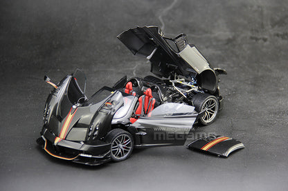 1/18 LCD Pagani Huayra Roadster BC Carbon Black Diecast Full Openings