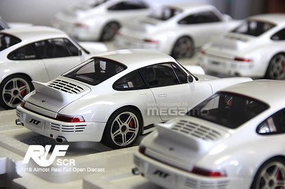 1/18 Almost Real RUF SCR Porsche 911 964 White Diecast Full Open Ltd 504 Pcs