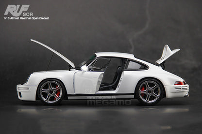 1/18 Almost Real RUF SCR Porsche 911 964 White Diecast Full Open Ltd 504 Pcs