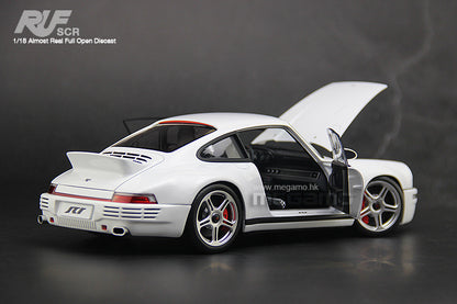 1/18 Almost Real RUF SCR Porsche 911 964 White Diecast Full Open Ltd 504 Pcs