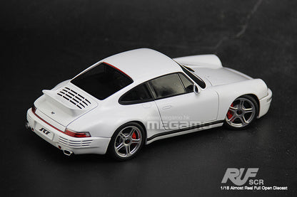 1/18 Almost Real RUF SCR Porsche 911 964 White Diecast Full Open Ltd 504 Pcs