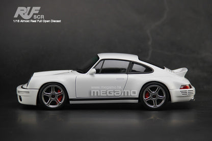 1/18 Almost Real RUF SCR Porsche 911 964 White Diecast Full Open Ltd 504 Pcs