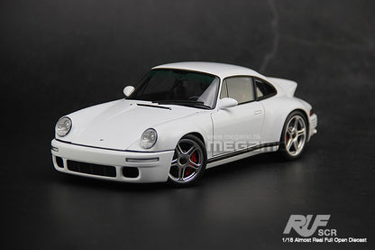 1/18 Almost Real RUF SCR Porsche 911 964 White Diecast Full Open Ltd 504 Pcs