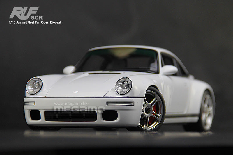 1/18 Almost Real RUF SCR Porsche 911 964 White Diecast Full Open Ltd 504 Pcs