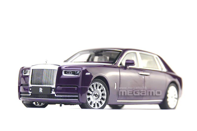 1/18 Rolls Royce Phantom VIII 8th 2018-2023 Purple Silver Hood Diecast Full Open Ltd 149 Pcs