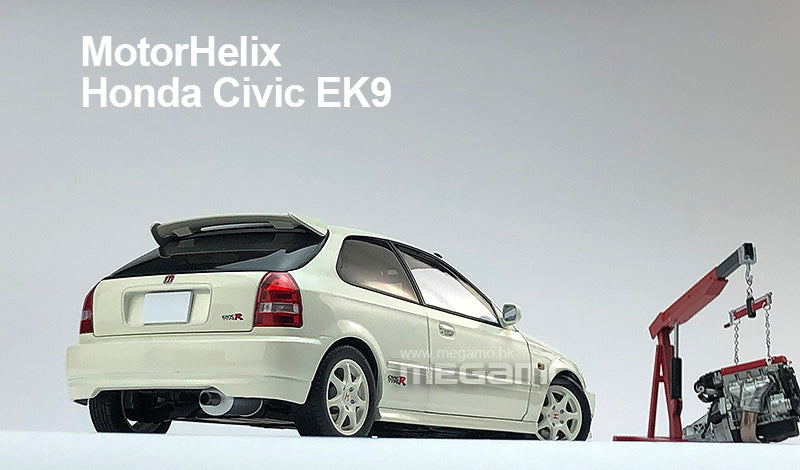 1/18 Motorhelix Honda Civic Type R EK9 Diecast Full Open with