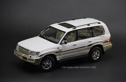 1/18 FAW Toyota Land Cruiser LC100 V6 White Full Open Diecast