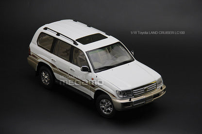 1/18 FAW Toyota Land Cruiser LC100 V6 White Full Open Diecast