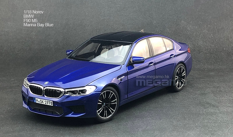 1 18 NOREV BMW F90 M5 Marina Bay Blue Dealer Ed Diecast Full Open M5 F90 Marina Bay Blue