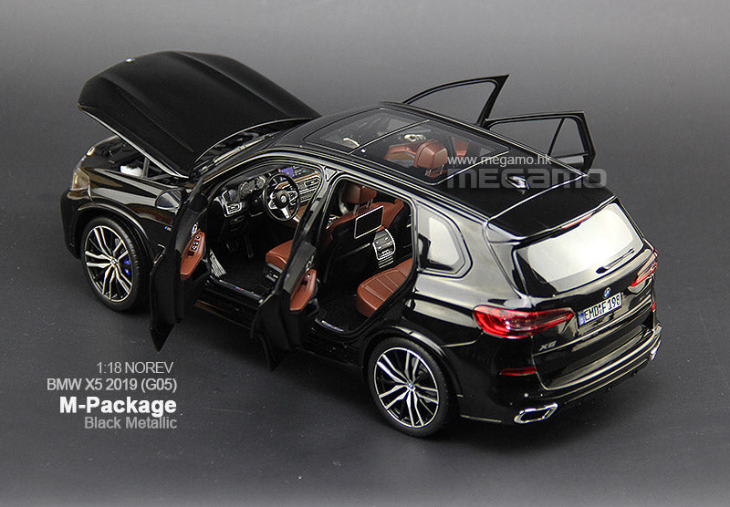 1:18 Norev BMW ALL NEW X5 G05 M-Package Black Metallic Diecast Open Mo