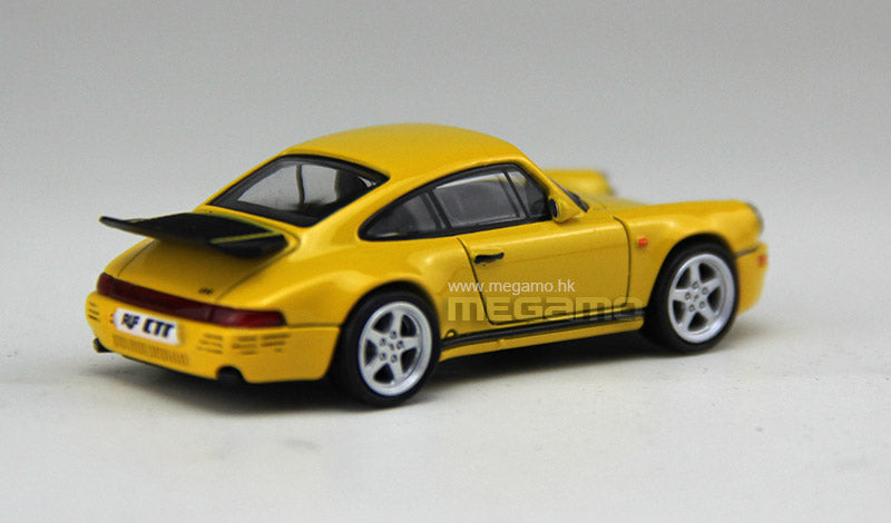 1/64 PARA 64 Porsche 911 RUF CTR Yellowbird 1987 Blossom Yellow Green Diecast Model