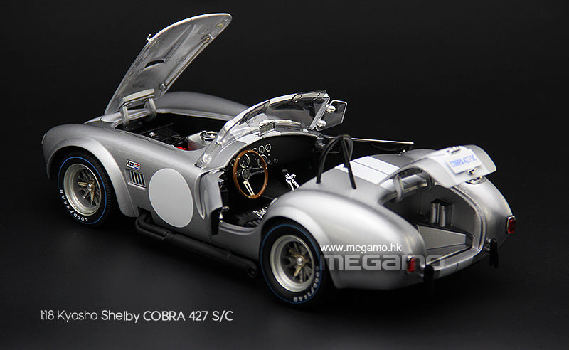 1/18 Kyosho Shelby Cobra 427 S/C Saphire Blue Silver Dark Blue Diecast –  MEGAMO