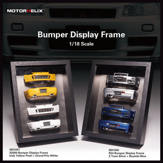 Free Shipping 1/18 Motorhelix Diecast Bumper Display Frame GTR R34 Nismo Z-Turn S2000 AP2