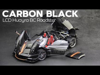 1/18 LCD Pagani Huayra Roadster BC Carbon Black Diecast Full Openings