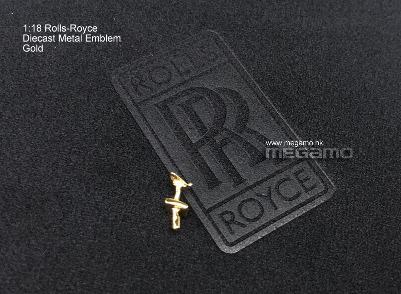 1/18 Scale Rolls Royce Gold Diecast Emblem Phantom Ghost Wraith Drophe ...