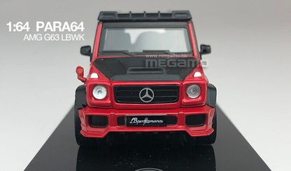 1/64 PARA 64 Mercedes-Benz AMG G63 LBWK White Red Diecast Model