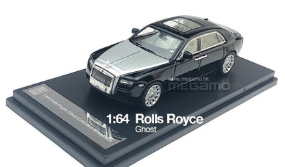 Free Shipping 1/64 Rolls Royce Ghost EWB 2011 Black/Silver Diecast