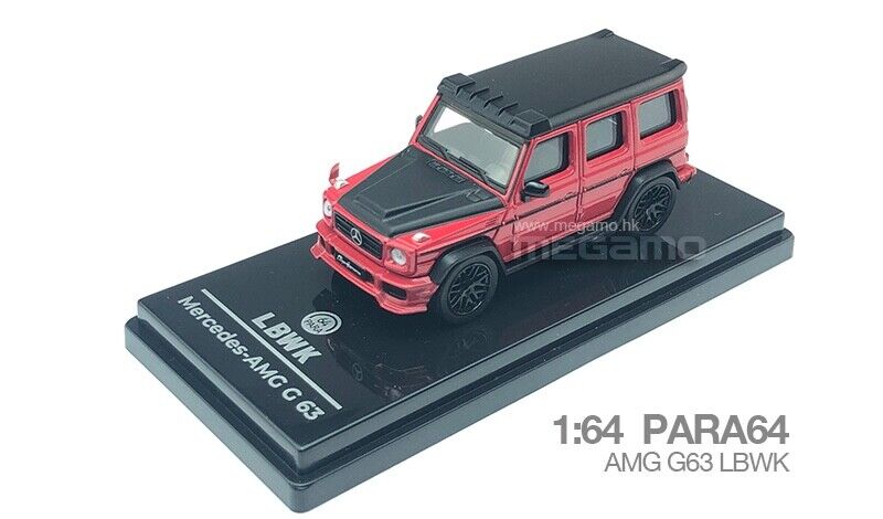 1/64 PARA 64 Mercedes-Benz AMG G63 LBWK White Red Diecast Model