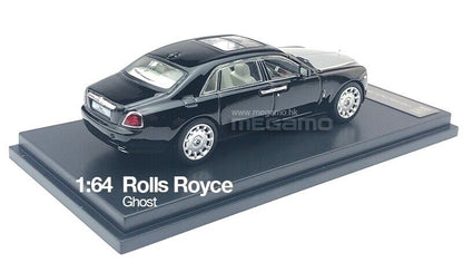 Free Shipping 1/64 Rolls Royce Ghost EWB 2011 Black/Silver Diecast