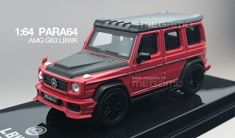 1/64 PARA 64 Mercedes-Benz AMG G63 LBWK White Red Diecast Model