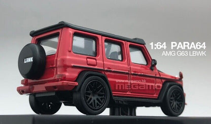 1/64 PARA 64 Mercedes-Benz AMG G63 LBWK White Red Diecast Model