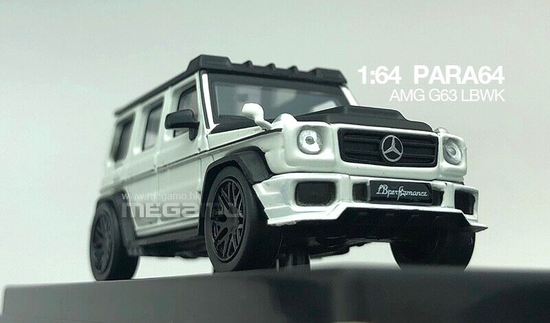 1/64 PARA 64 Mercedes-Benz AMG G63 LBWK White Red Diecast Model