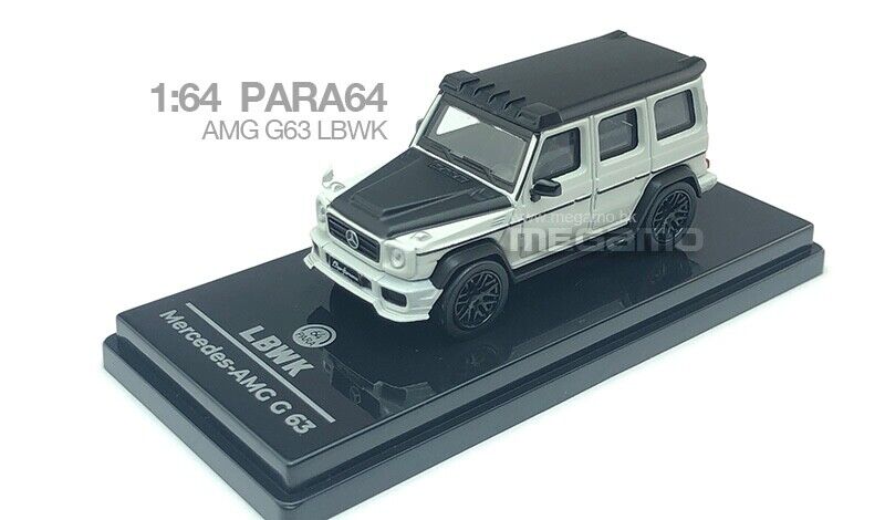 1/64 PARA 64 Mercedes-Benz AMG G63 LBWK White Red Diecast Model